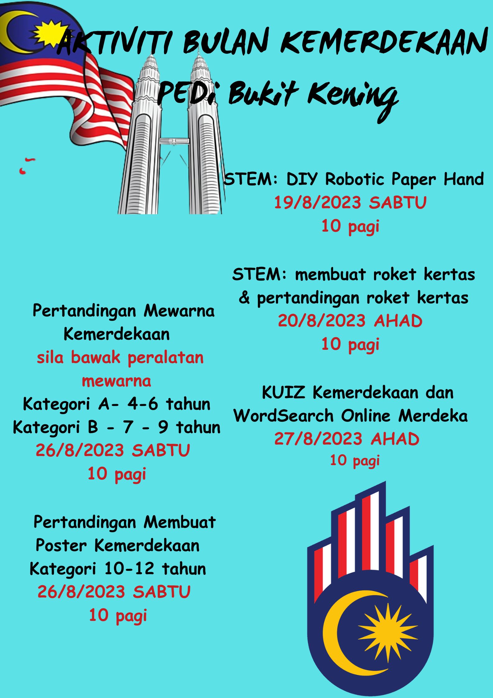 Blue Minimalist Happy World Book Day Poster 1